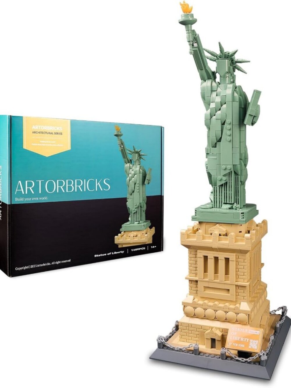 Statue of Liberty Architecture Model Kit - 1577-Piece Building Set for